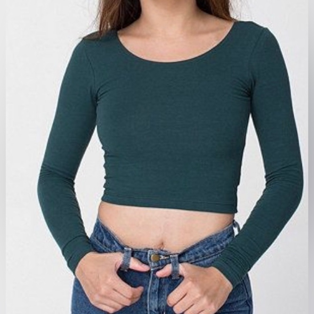 American Apparel size XS longsleeve crop top